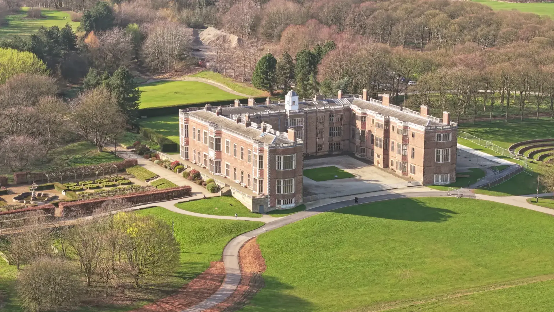 Temple Newsam House, Leeds, from the air