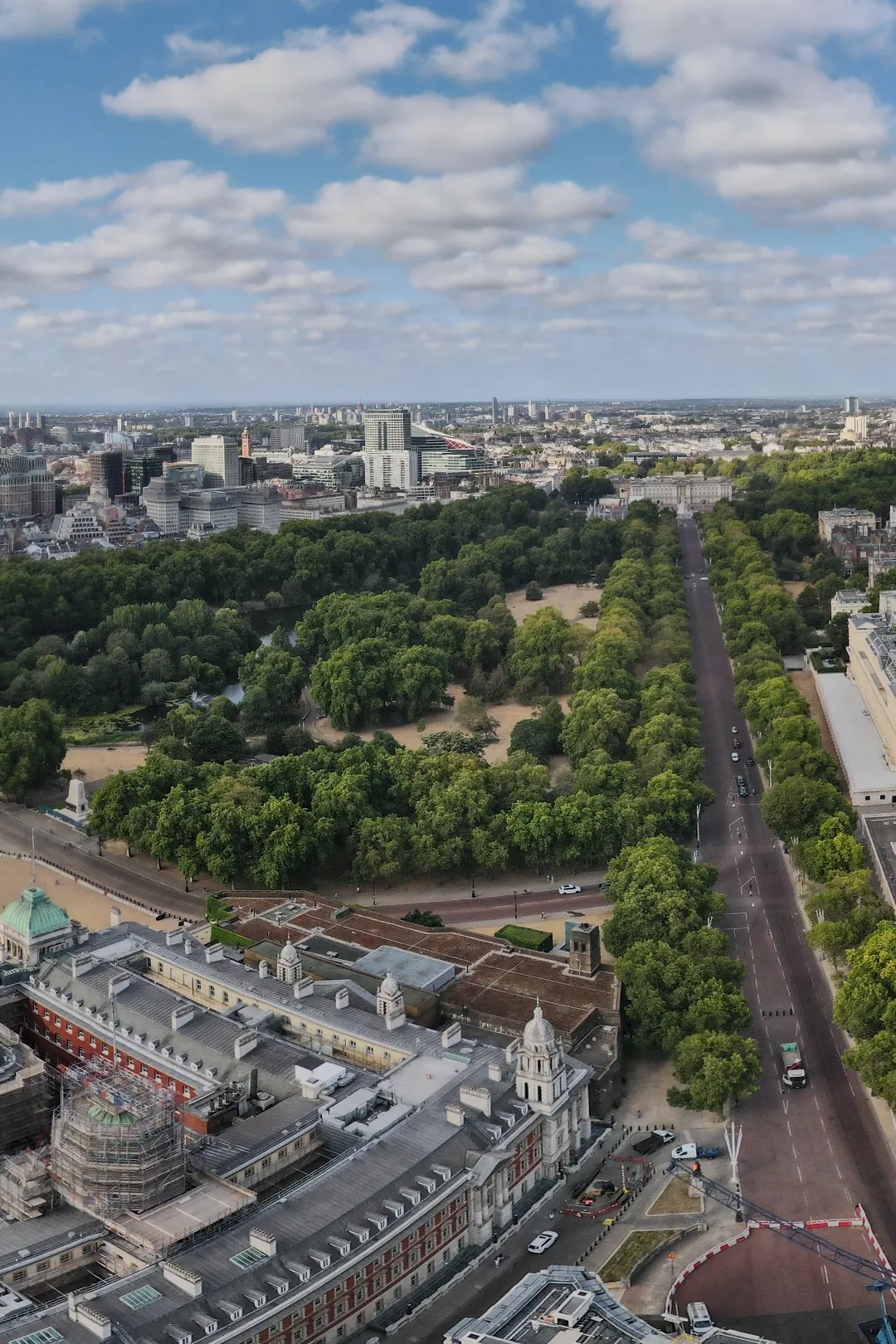 The Mall and St James's Park in London from the air